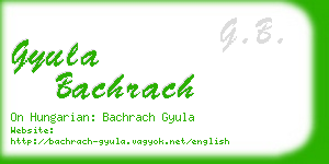 gyula bachrach business card